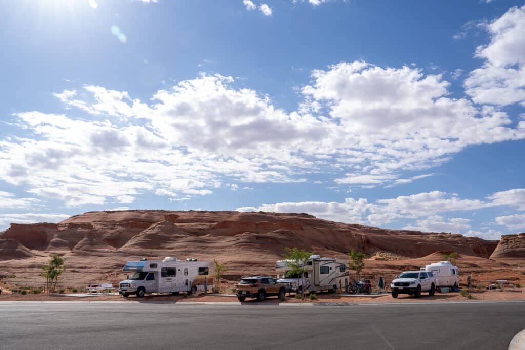 campsites at Roam Horseshoe Bend RV Resort