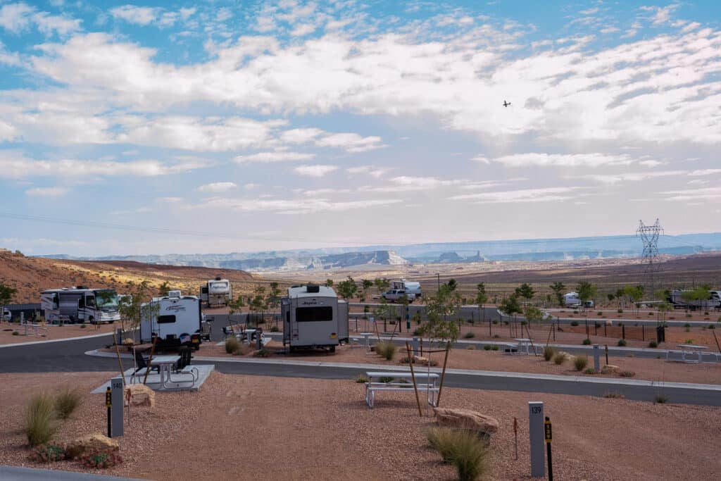 campsites at Roam Horseshoe Bend RV Resort