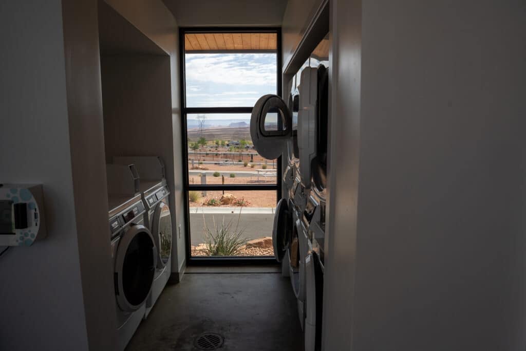 laundry machines at Roam Horseshoe Bend RV Resort