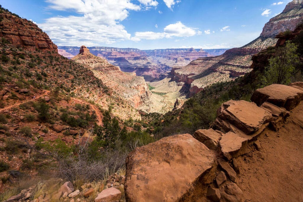 View of Grand Canyon from Bright Angel Trail