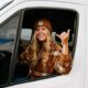Kaylin Zittergruen driving her camper van
