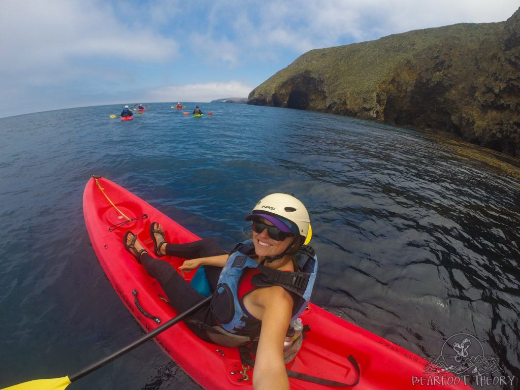 Kristen Bor on a kayak tour of Channel Islands
