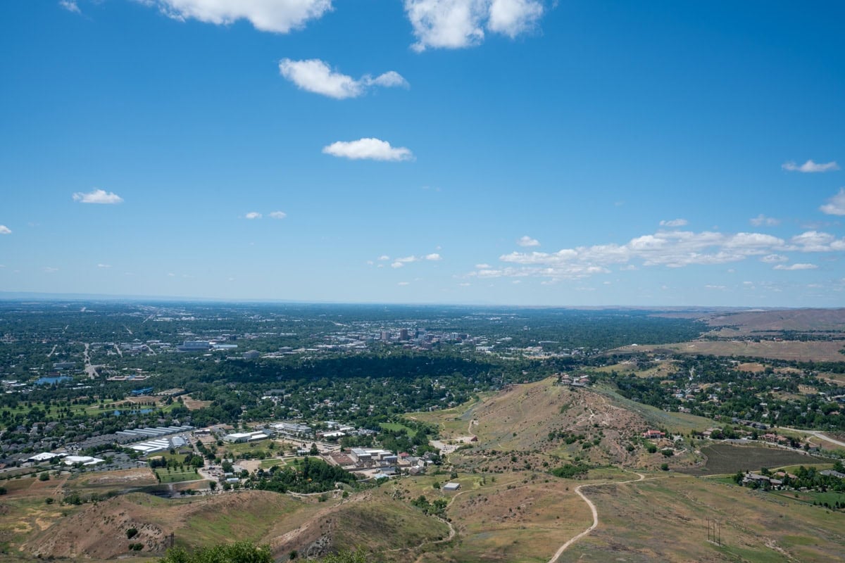 The view of Boise from the top of Table Rock