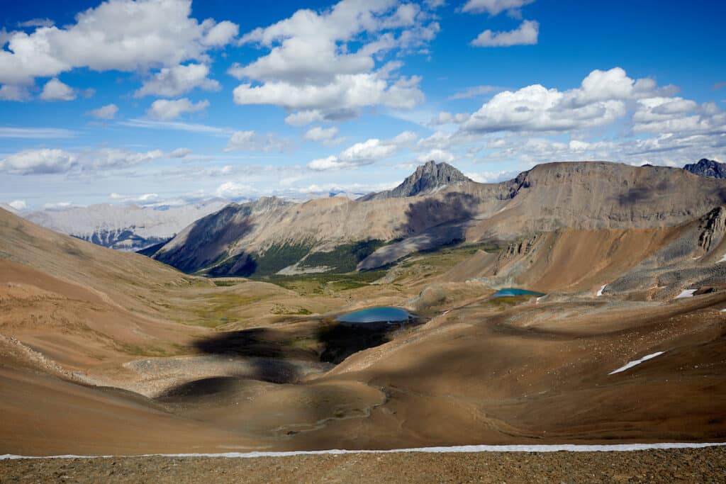 View of the Watchtower Mountain from the Skyline Trail near Jasper, Alberta