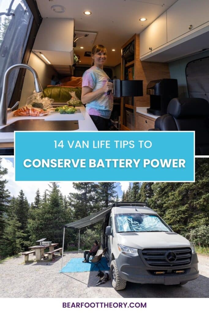 Pintest image about tips for conserving battery power on the road