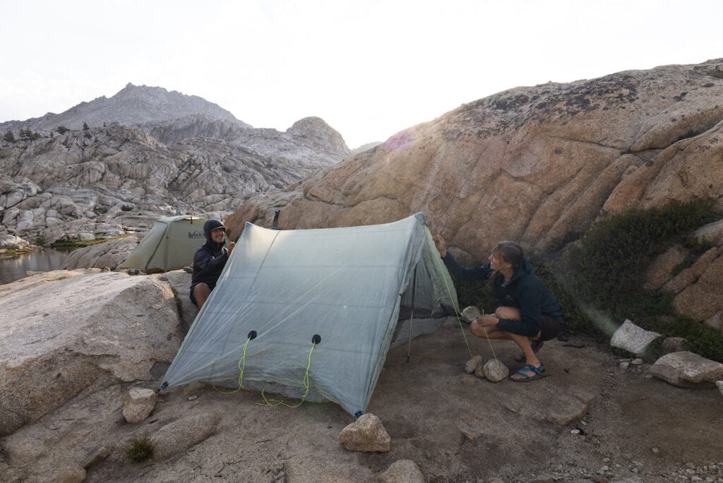 Setting up the Zpacks triplex tent