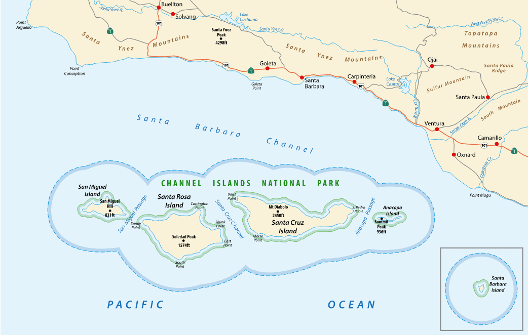 Channel Islands National Park map // Learn everything you need to know about exploring Channel Islands National Park including where to camp, what to do, gear to pack, and more!